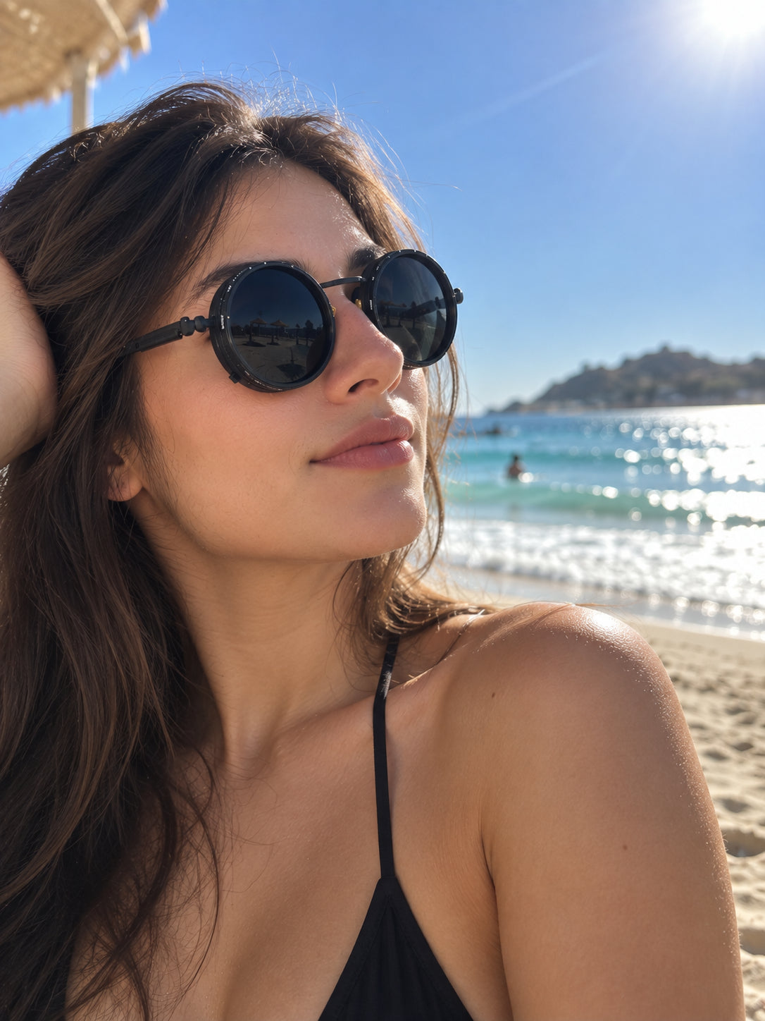 En la playa