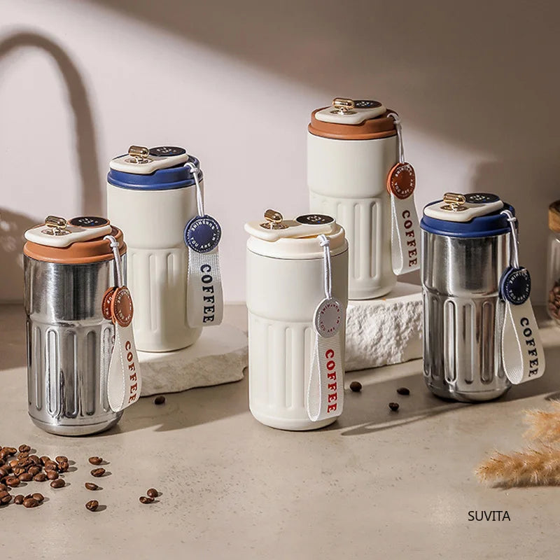 Intelligent Digital LED Temperature Display Coffee Cup Stainless Steel Thermo Bottle Keeps Cold and Heat Business Thermal Mug