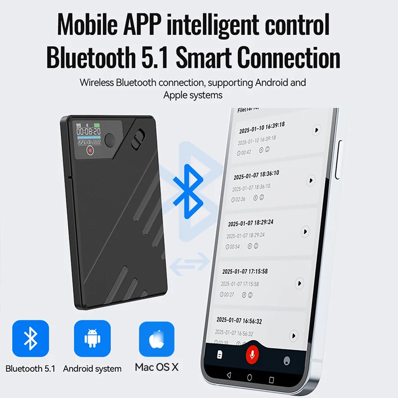 AI Voice Recorder GPT Intelligence APP Control Audio Mind Map Real Time Transcription/Summary/Translation Phone Calls Recording