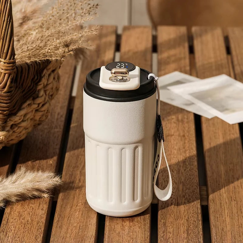 Intelligent Digital LED Temperature Display Coffee Cup Stainless Steel Thermo Bottle Keeps Cold and Heat Business Thermal Mug