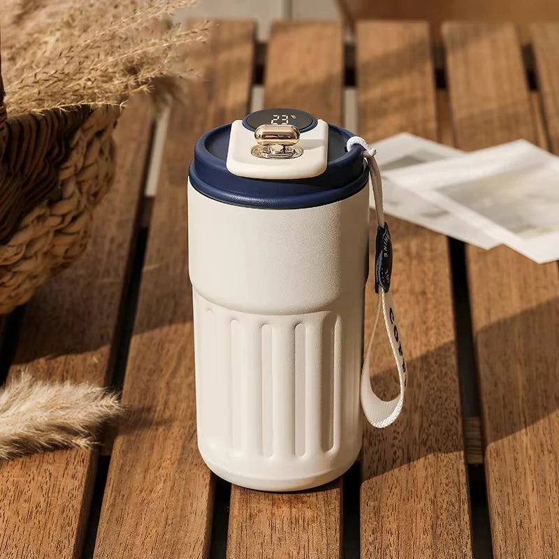 Intelligent Digital LED Temperature Display Coffee Cup Stainless Steel Thermo Bottle Keeps Cold and Heat Business Thermal Mug