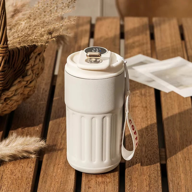 Intelligent Digital LED Temperature Display Coffee Cup Stainless Steel Thermo Bottle Keeps Cold and Heat Business Thermal Mug