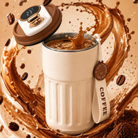 Thermos with Temperature Display - coffee